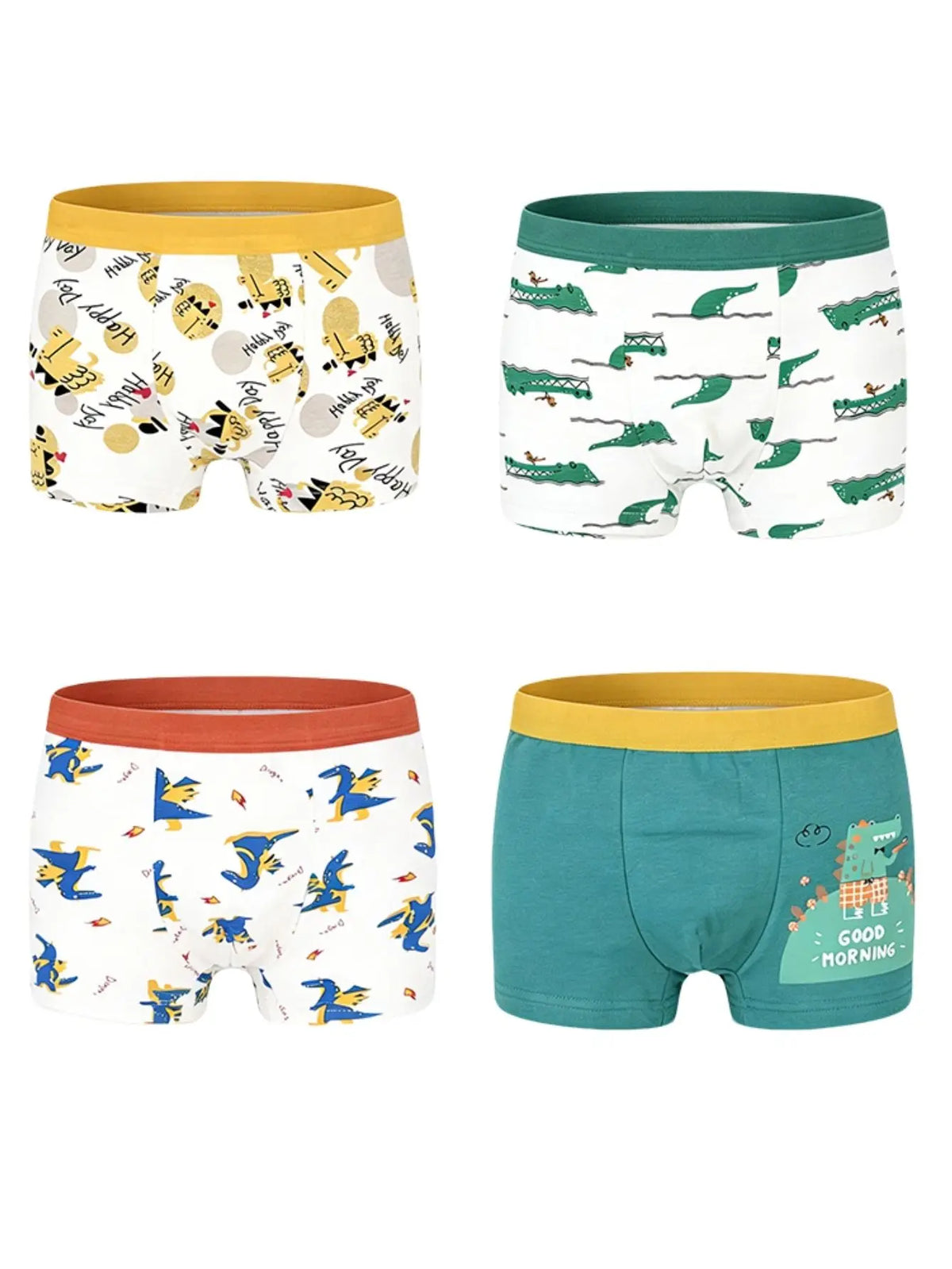 ZEKSAF Boys Cotton Underwear 20 Pack Soft and Breathable Kids Boxer Briefs Size 4-13