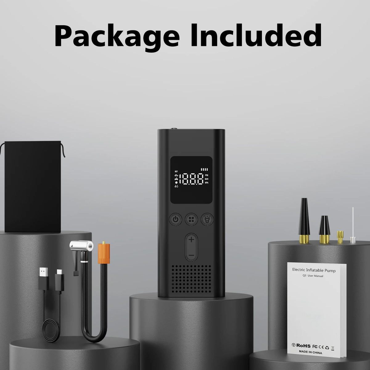CHPOWKIT Portable Digital Cordless Car Tire Air Pump