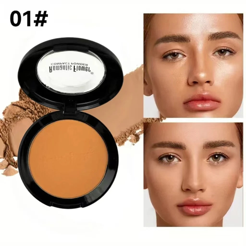Dark compact powder, matte, waterproof, dark concealer and contour foundation for face makeup.
