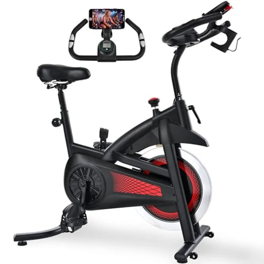 XMSJ Stationary Exercise Bike For Home Gym Indoor Cycling 300lb