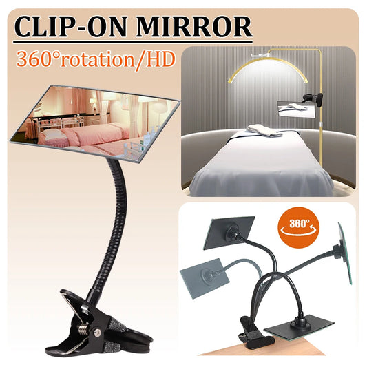 LashProfessor Clip-On Desk Mirror Eyelash Extensions 360 Degree Rotation