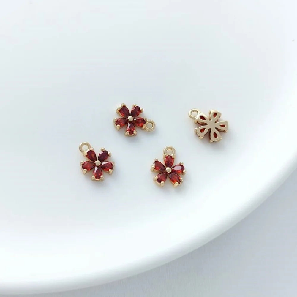 WinWinWin Flower Zircon Name Necklace And Bracelet Set