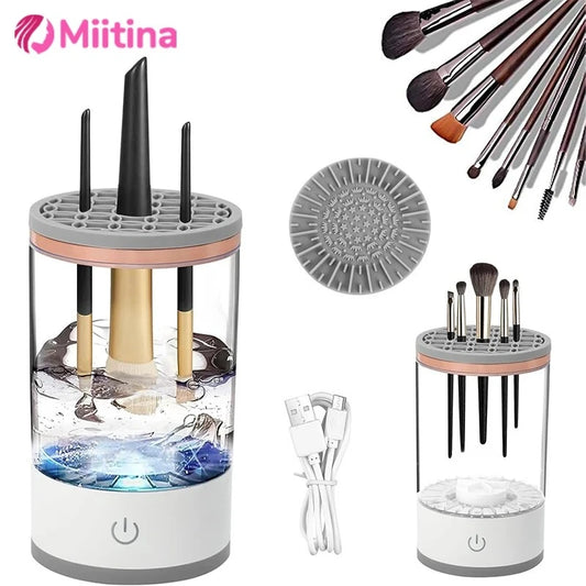 XMSJ 3 In 1 USB Portable Electric Makeup Brush Cleaner