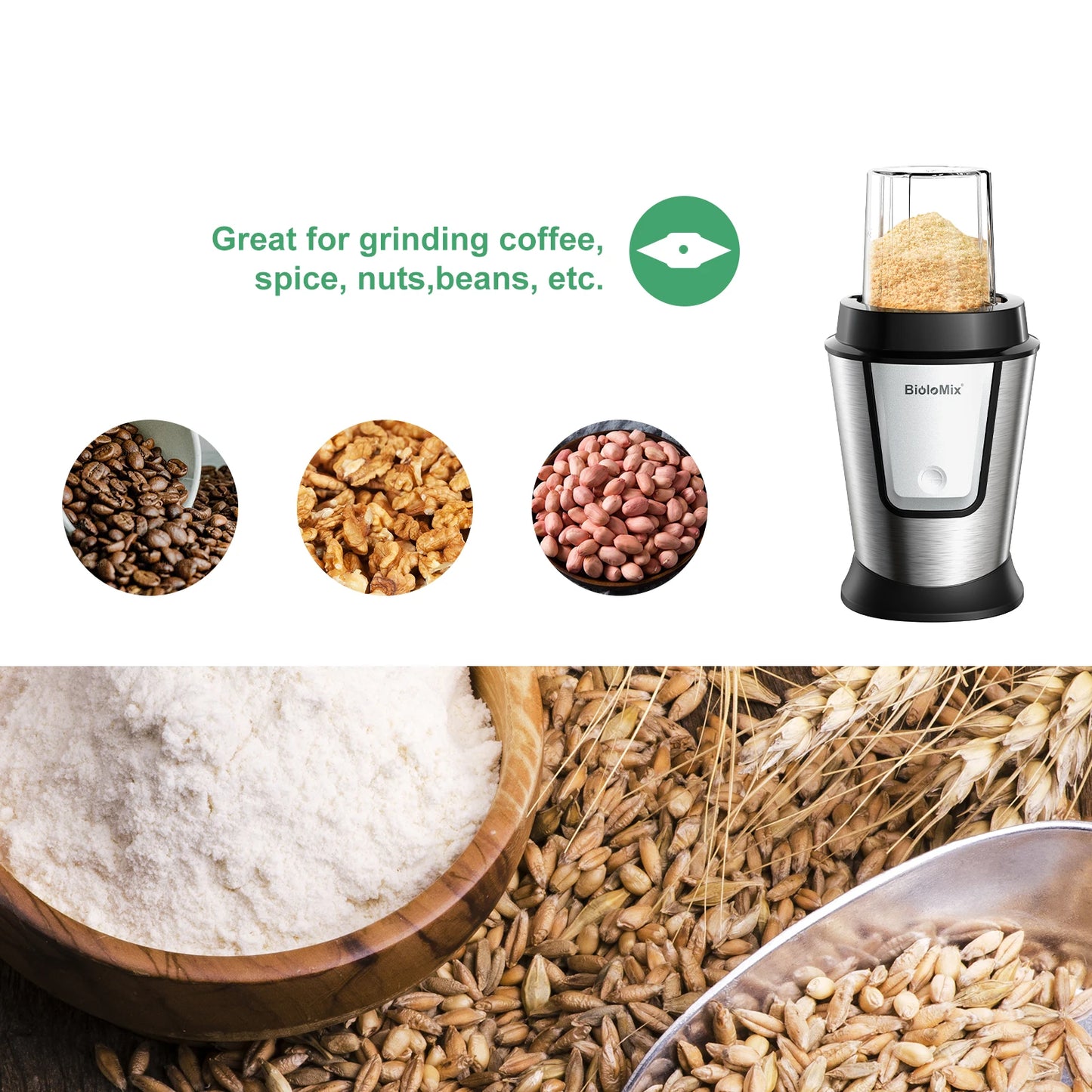 BioloMix 3 In 1 Multifunctional Food Processor Blender 700W