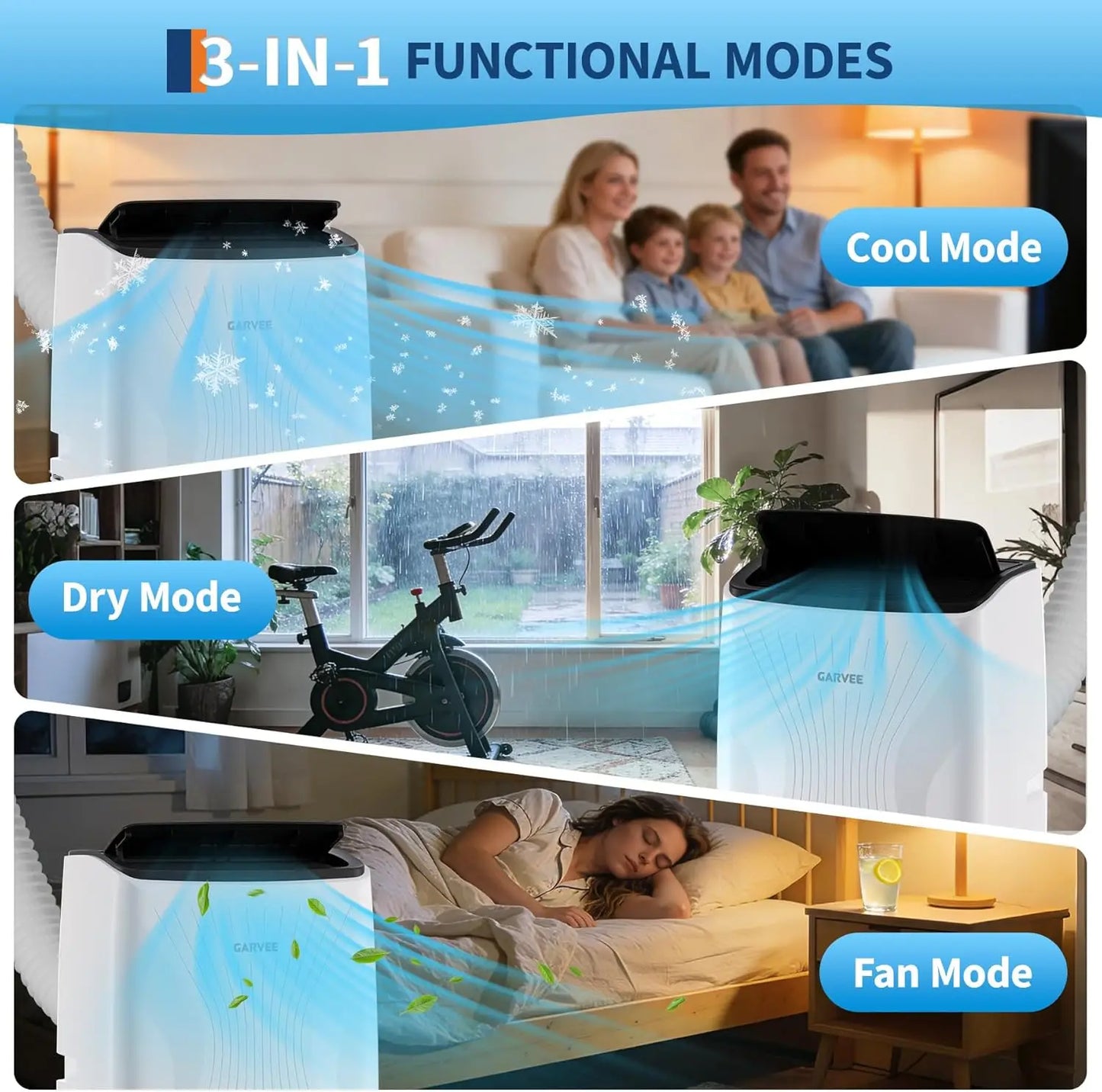 Acekool 12000 14000 BTU Portable Air Conditioner 3 in 1