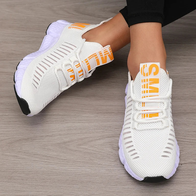 AZGB Women's Platform Sports Shoes Breathable Casual Hiking Sneakers