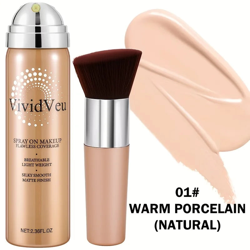 Vividveu Magic Mineral Liquid Foundation Silky Matte With Applicator