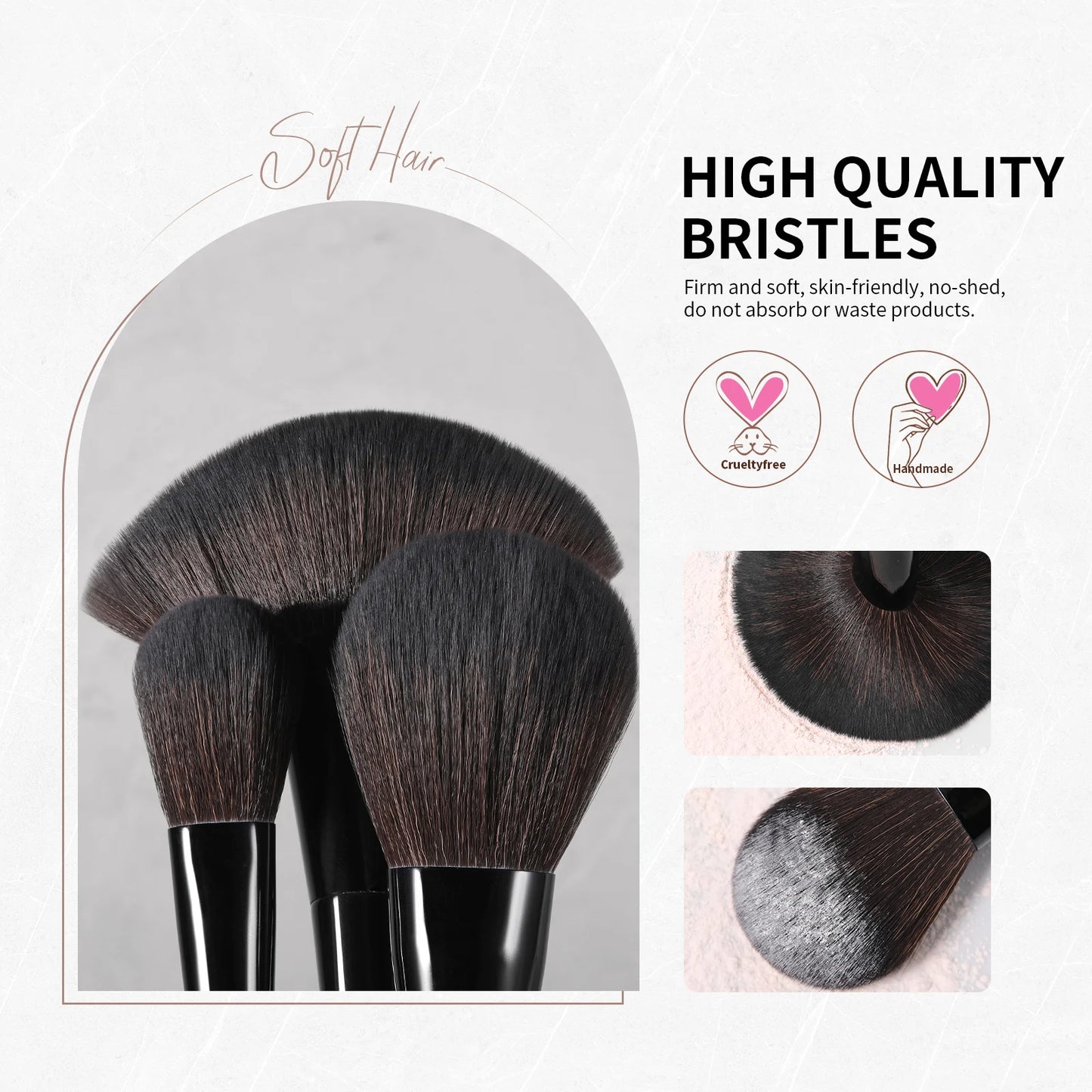 Docolor Professional Makeup Brush Set For Face And Eyes