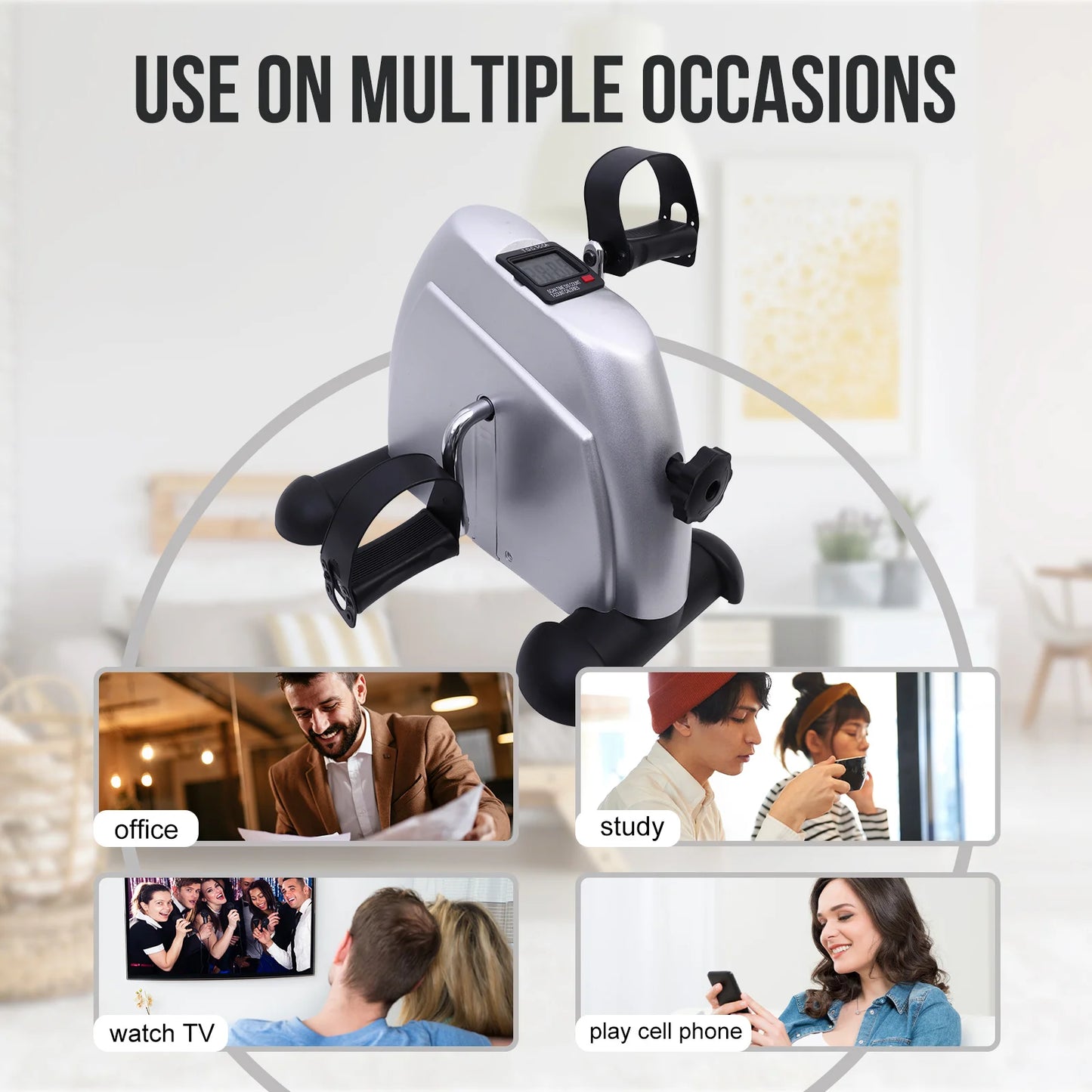 NON Mini Pedal Exercise Bike Under Desk Portable Fitness Bike