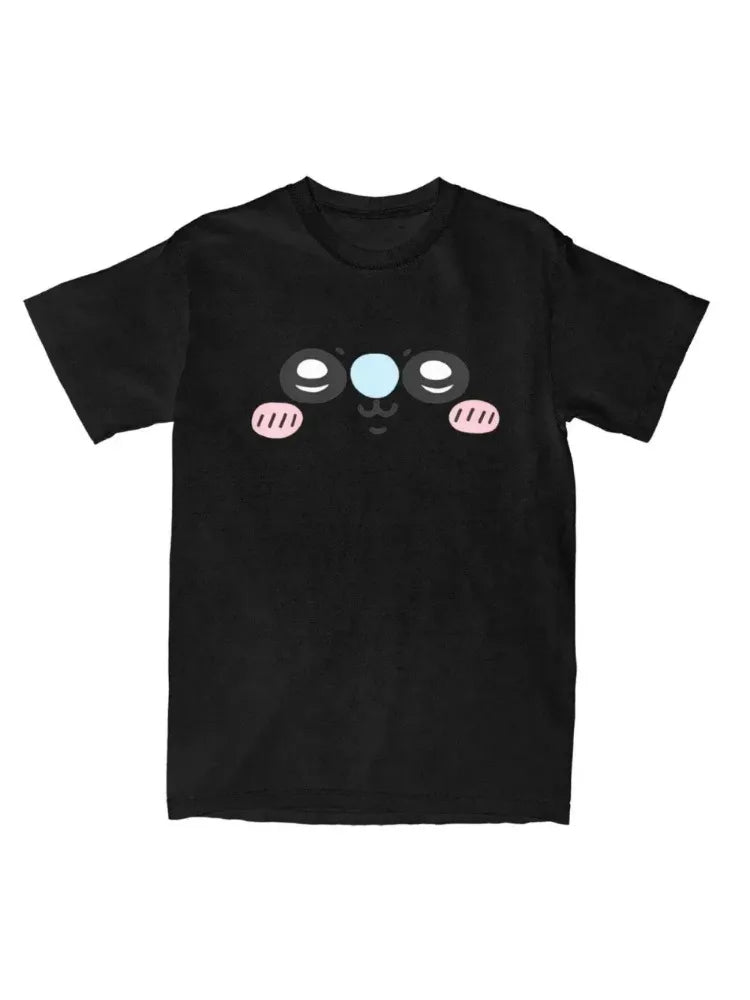 Cotton Blended Y2K Anime Graphic T Shirt For Women