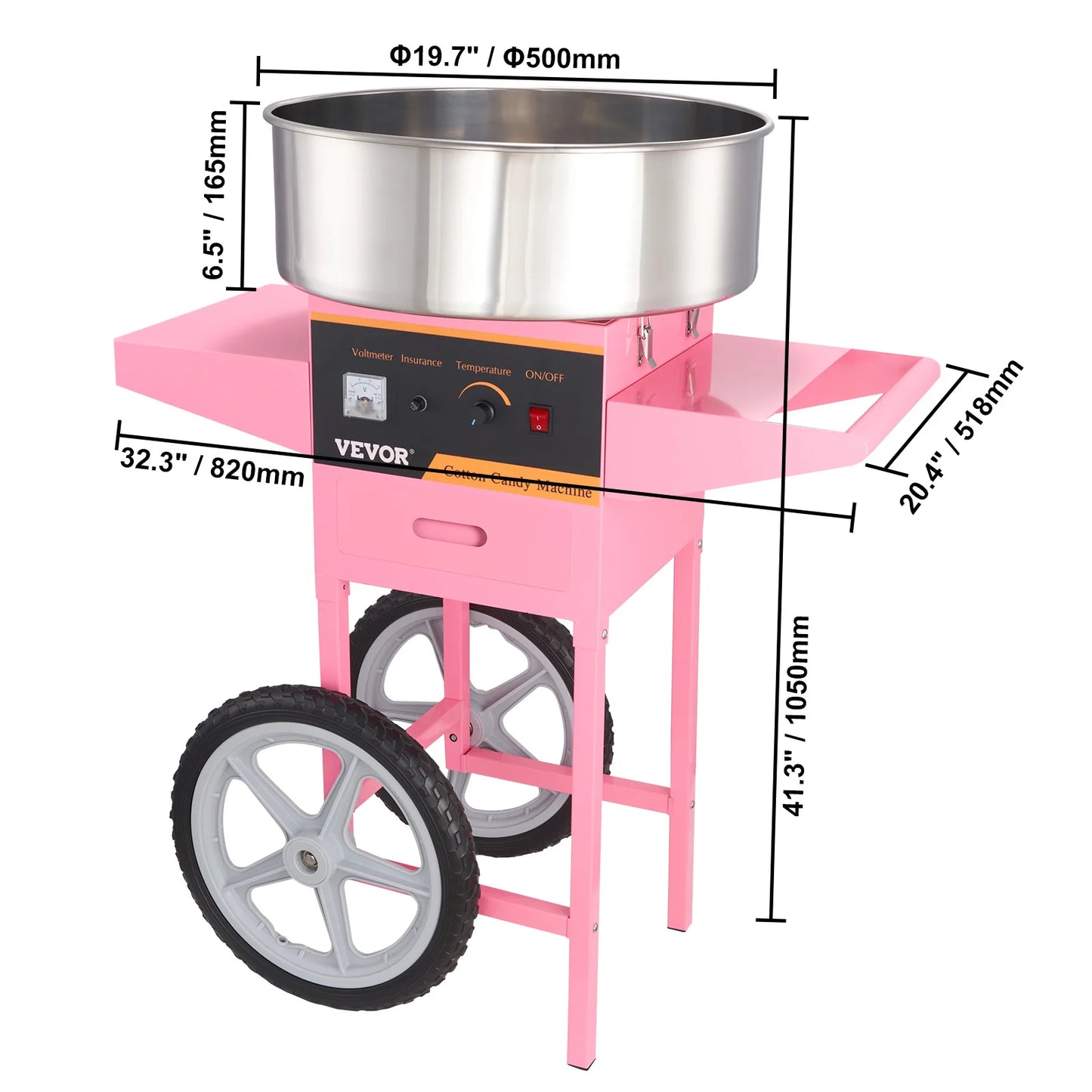 SucceBuy Electric Cotton Candy Machine Stainless Steel Floss Maker