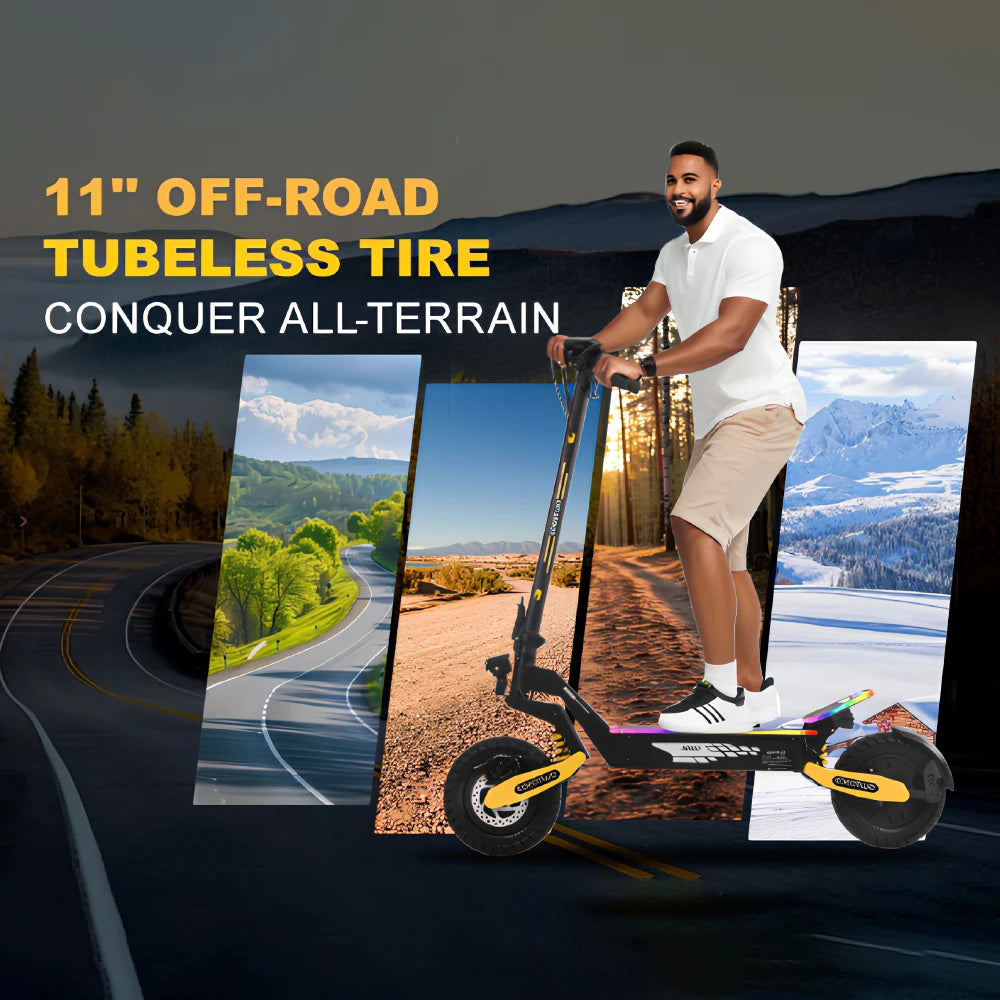 EOEOTWO Dual Motor Electric Scooter 2400W Off Road Folding App