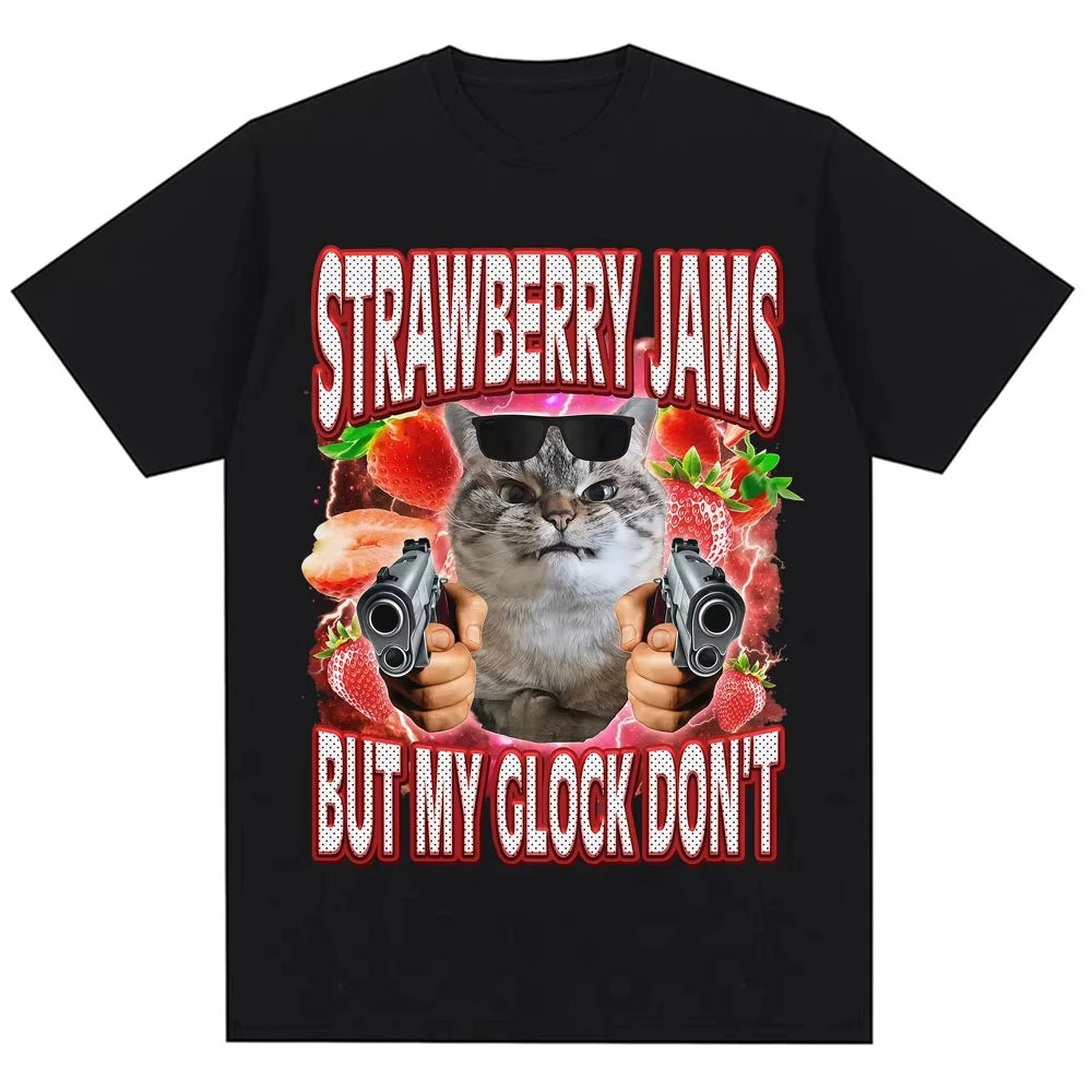 Hilarious Cat Meme T Shirt Unisex O Neck Cotton Streetwear