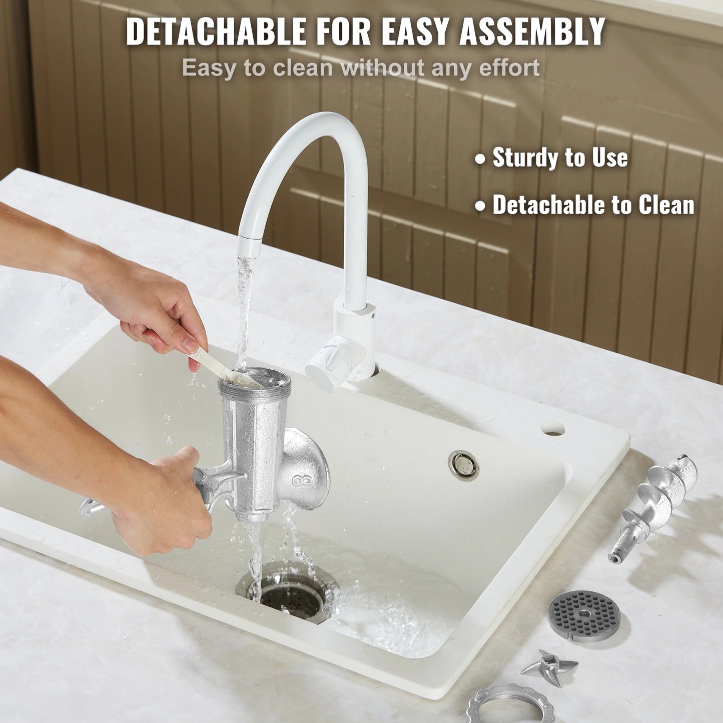 SucceBuy Manual Meat Grinder Cast Iron Table Clamp Sausage Maker