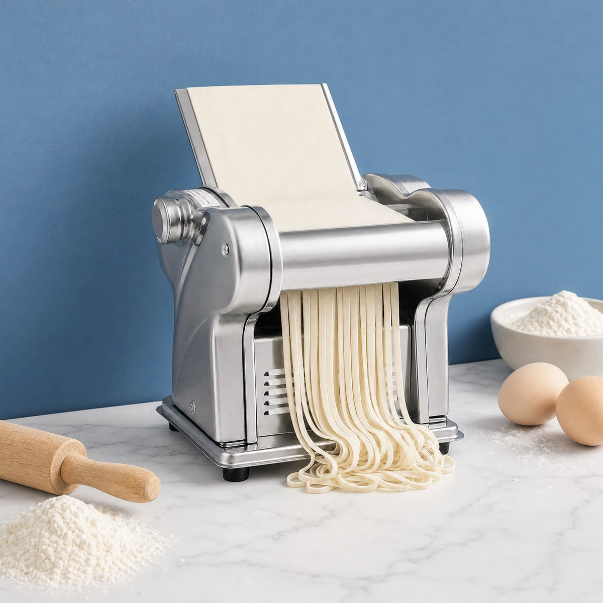 Automatic Tabletop Stainless Steel Noodle Maker With 8 Speed Settings