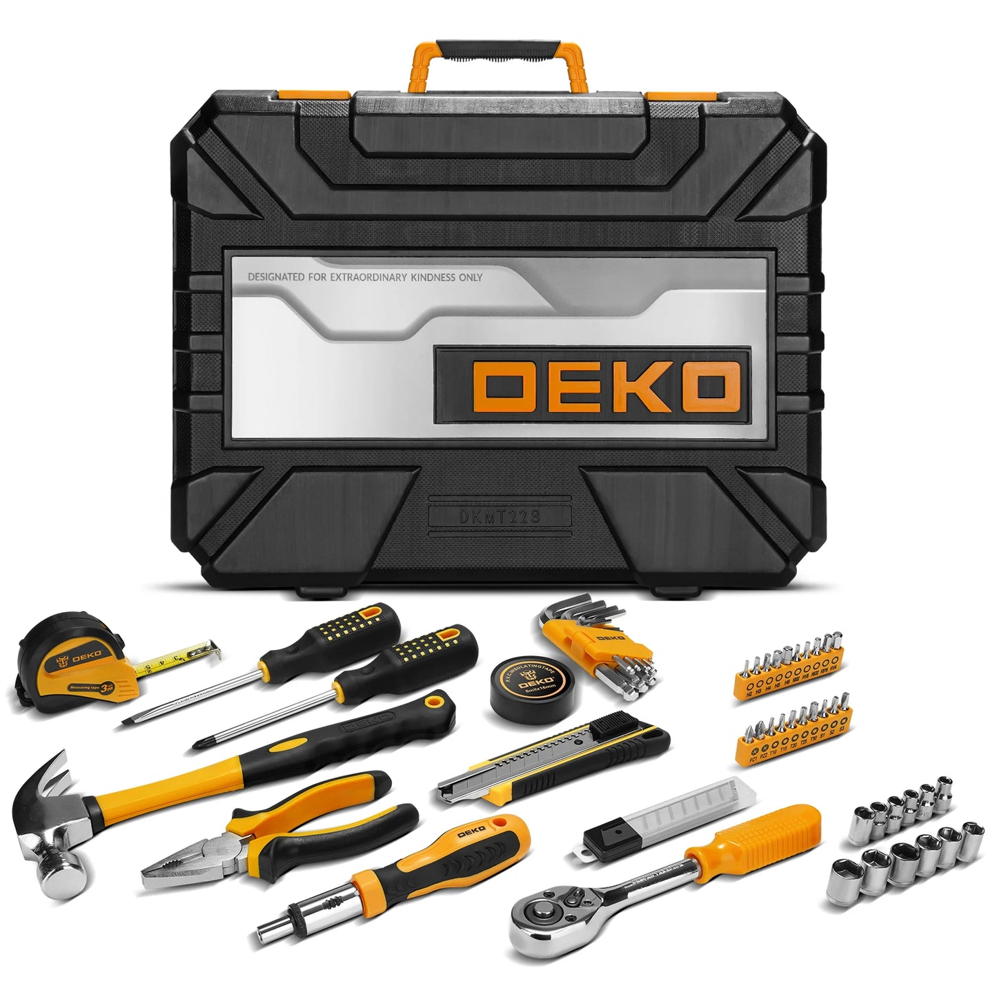 DEKOPRO 228Pcs Socket Wrench Auto Repair Tool Kit Pro