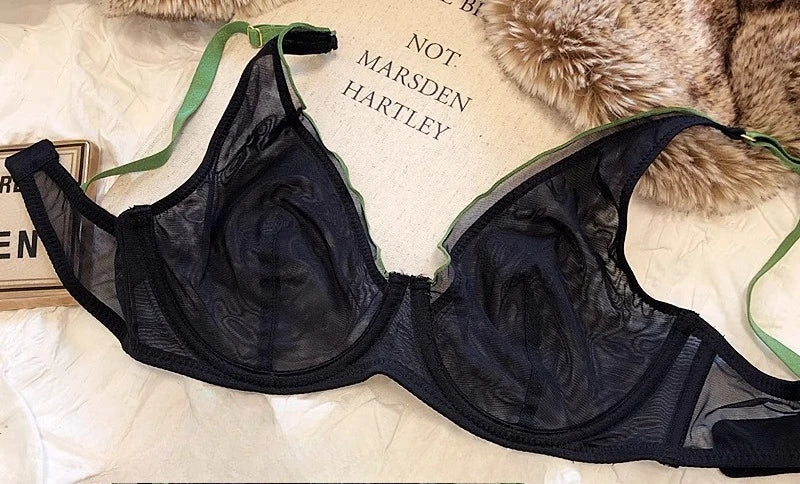 Moyiusu Minimiser Underwire Bra Set With Mesh Lace