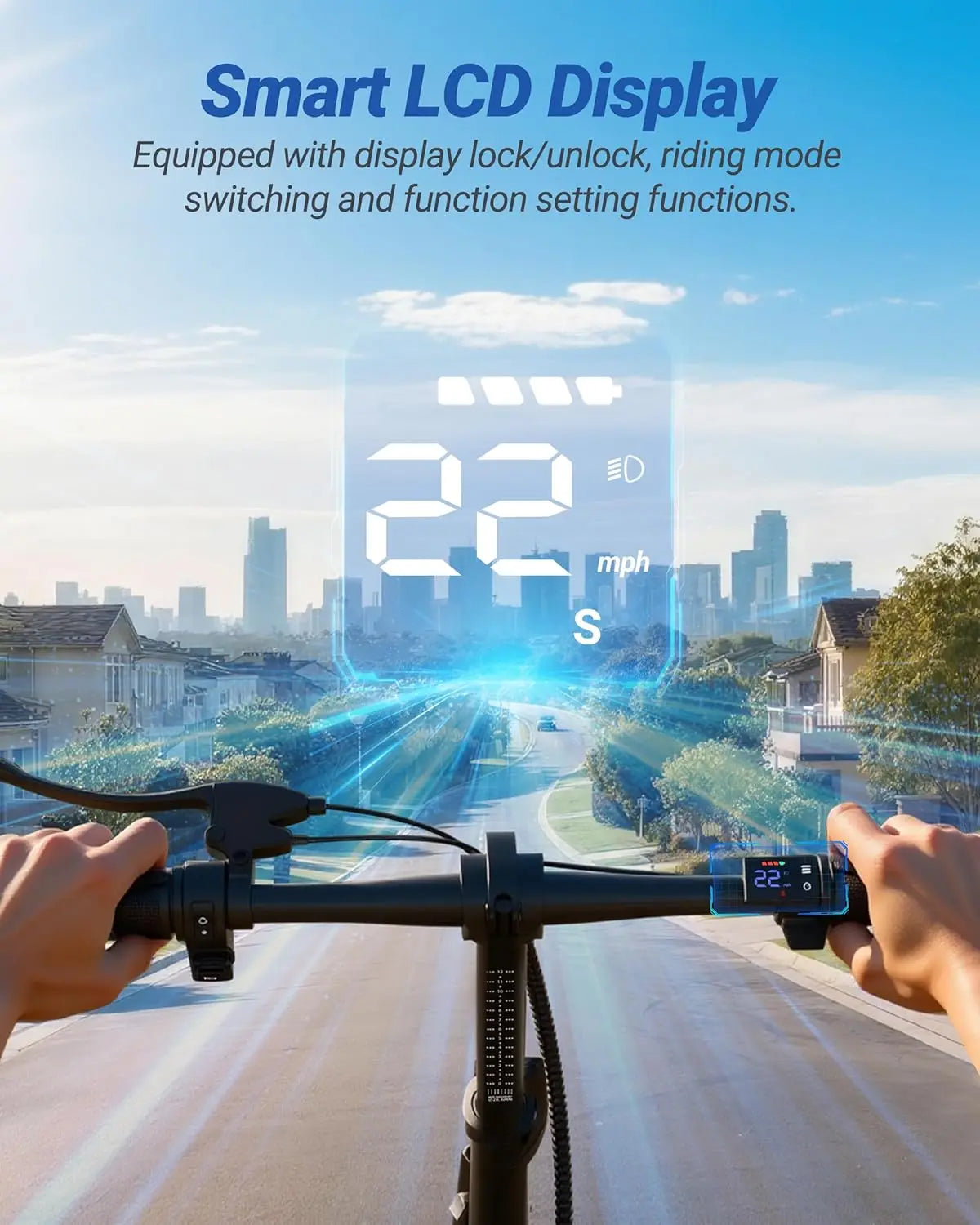 AOVOPRO Electric Scooter For Adults 500W Motor 28 Mile Range