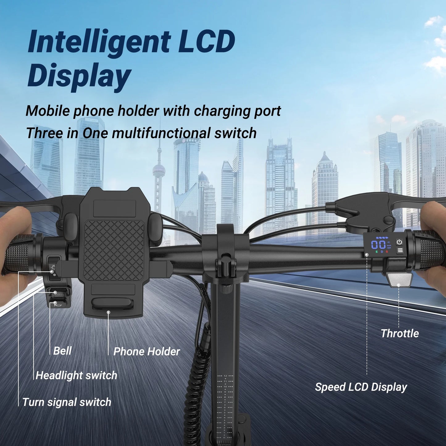 AOVOPRO EB60 Foldable Electric Bike 48V 500W Two Seat