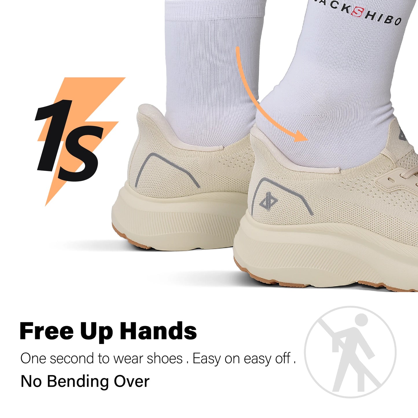 NONECN Women's Wide Toe Box Slip On Sneakers Arch Support