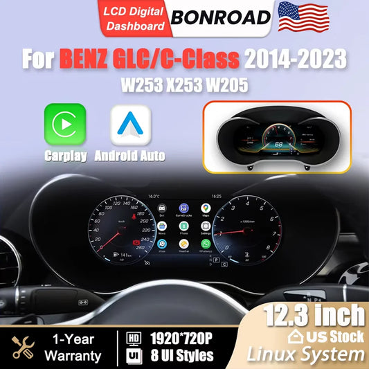 Bonroad Digital Dashboard For Mercedes Glc And C Class