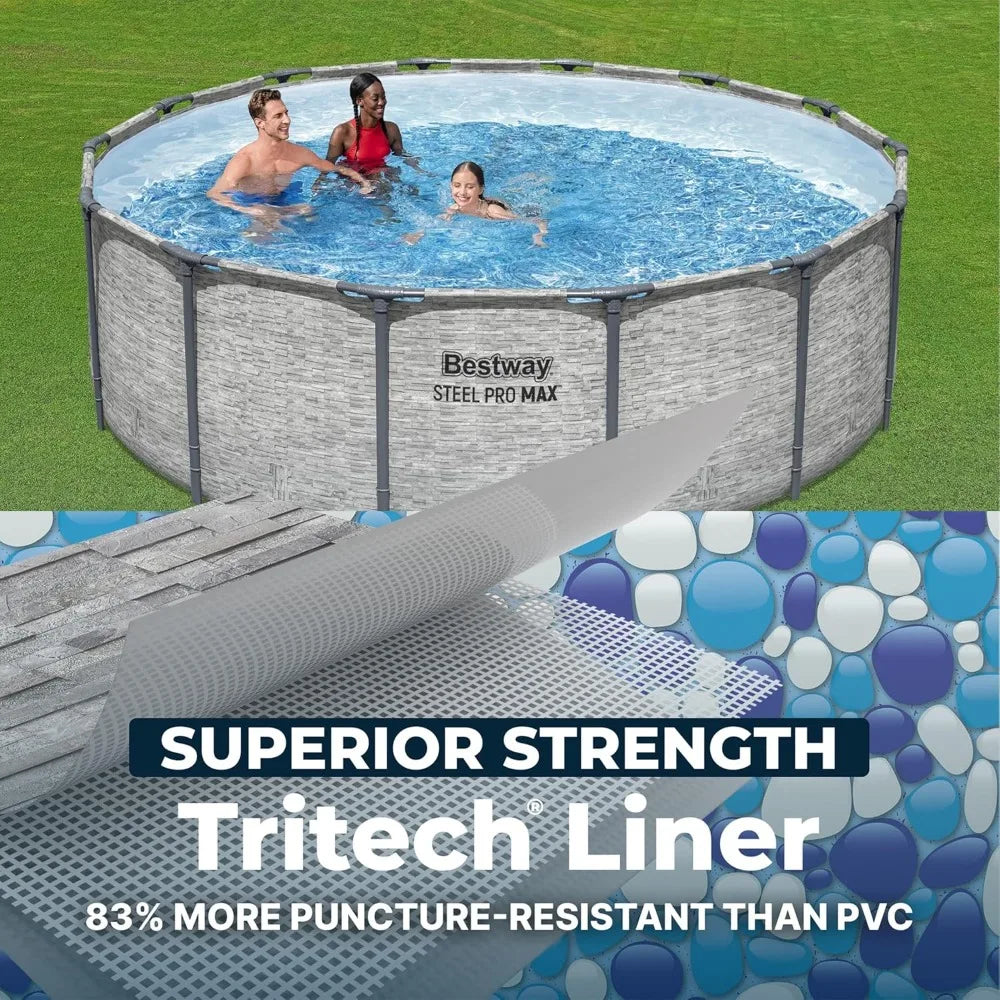 Steel Pro MAX Above Ground Round Pool With Filter Pump