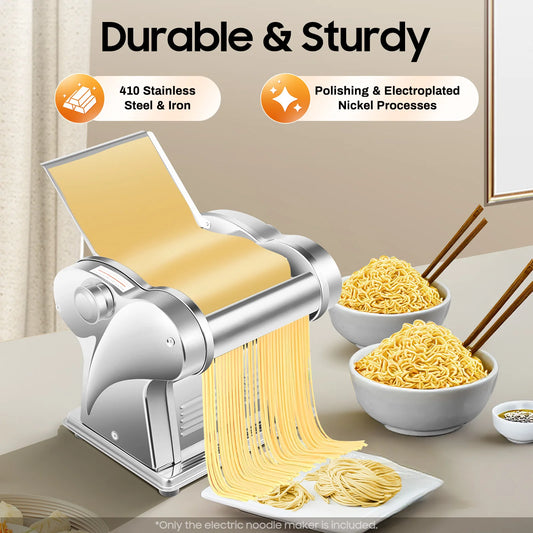 Automatic Tabletop Stainless Steel Noodle Maker With 8 Speed Settings