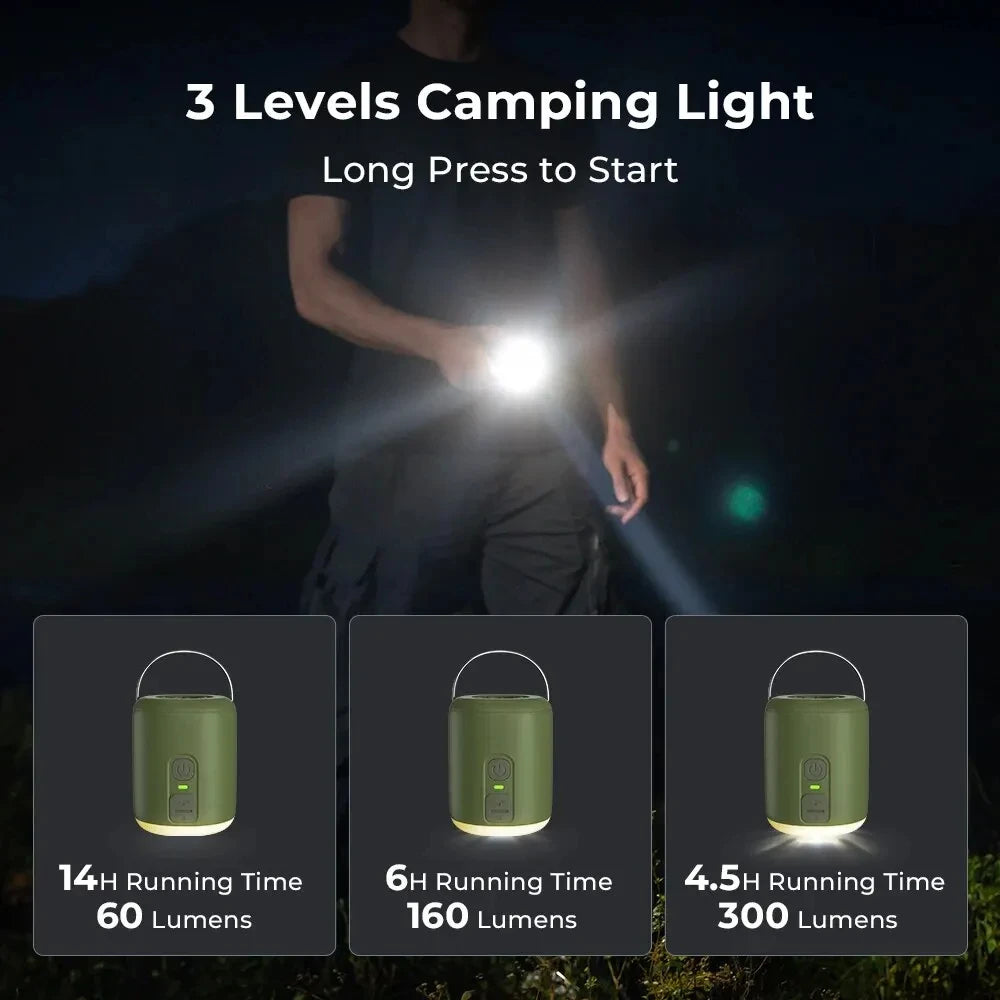 Tiny Air Pump With Camping Lantern For Inflatable Mattresses