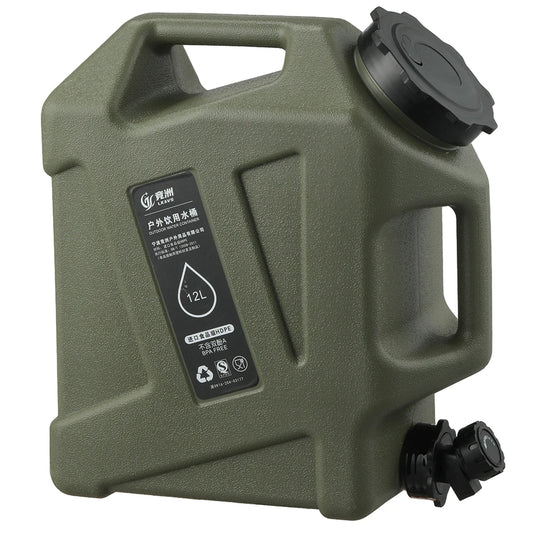 12L Camping Water Container No Leakage BPA Free Outdoor Use