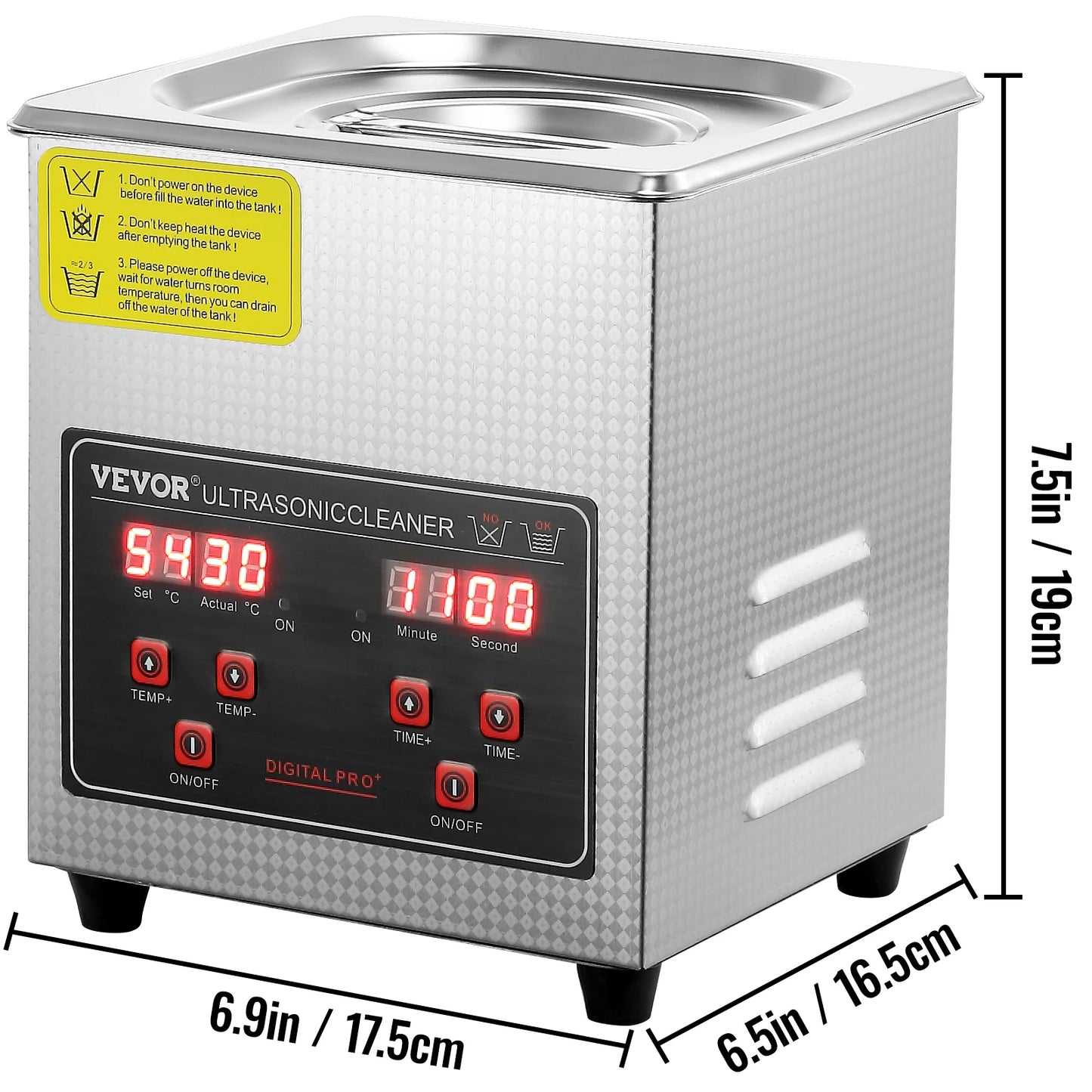 Succebuy Ultrasonic Cleaner Stainless Steel Home Cleaning Appliance