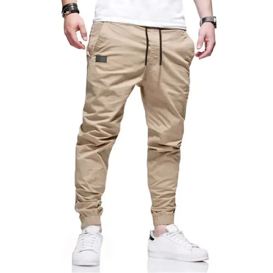 Men's Slim Jogger Pants With Cargo Pockets Casual Sportswear