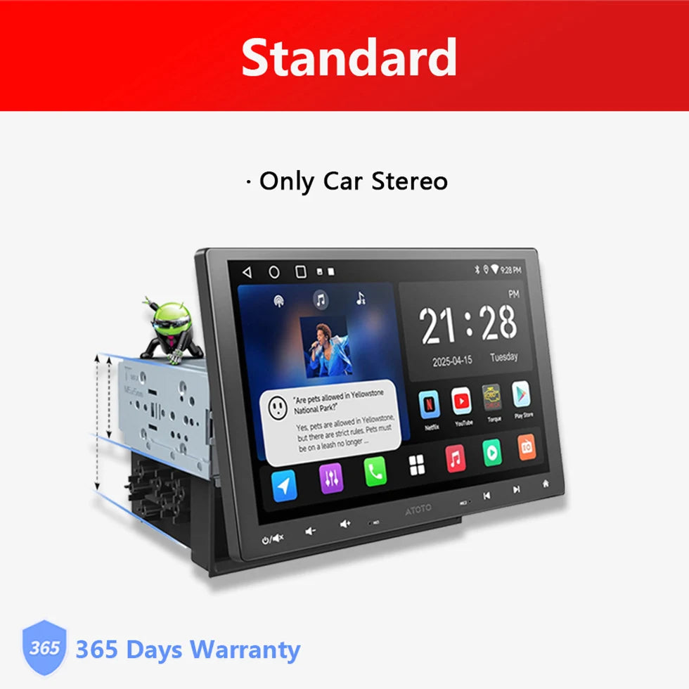 ATOTO Android Car Stereo Head Unit 1Din/2Din With Floating Screen