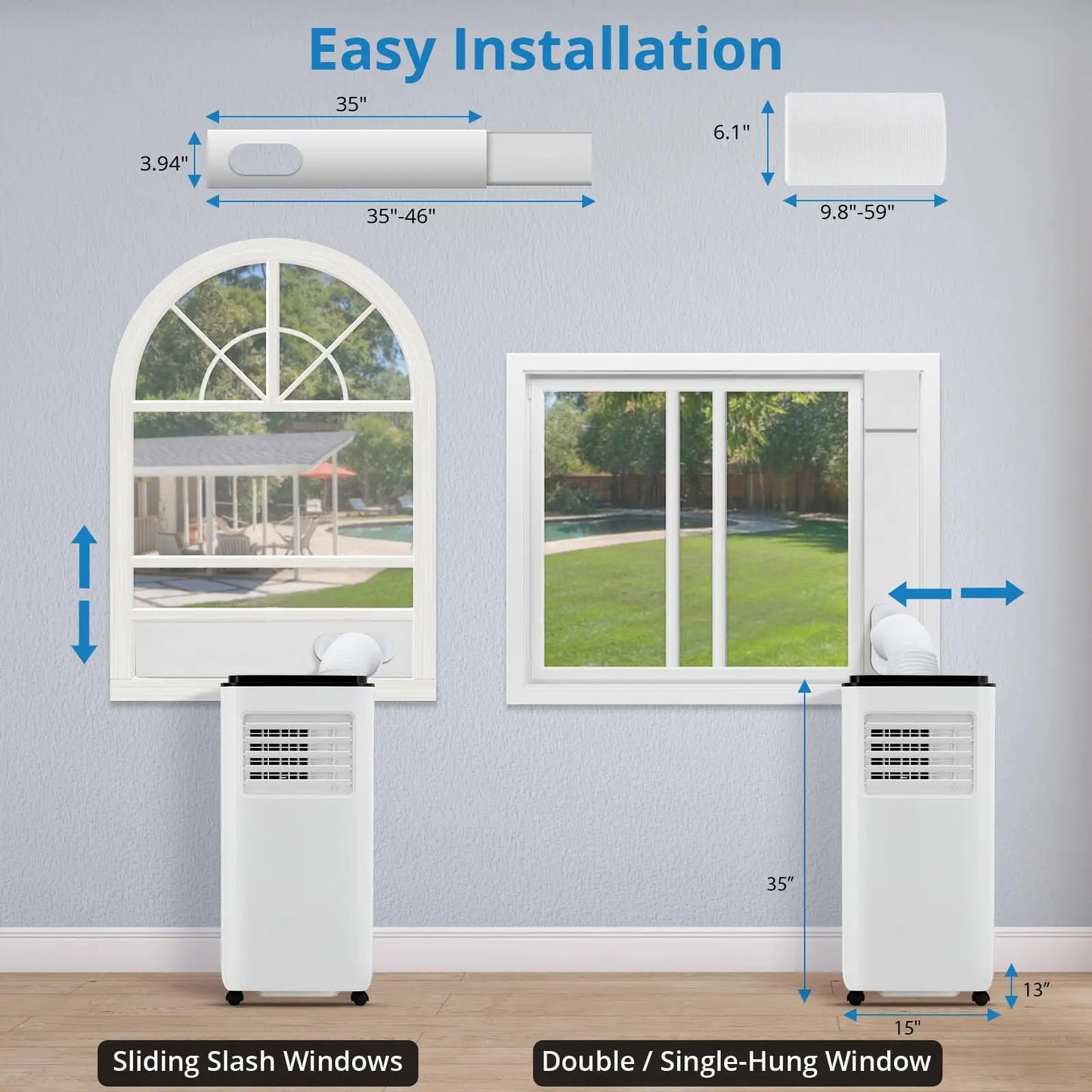 10000 BTU Portable Air Conditioner With Remote For Rooms