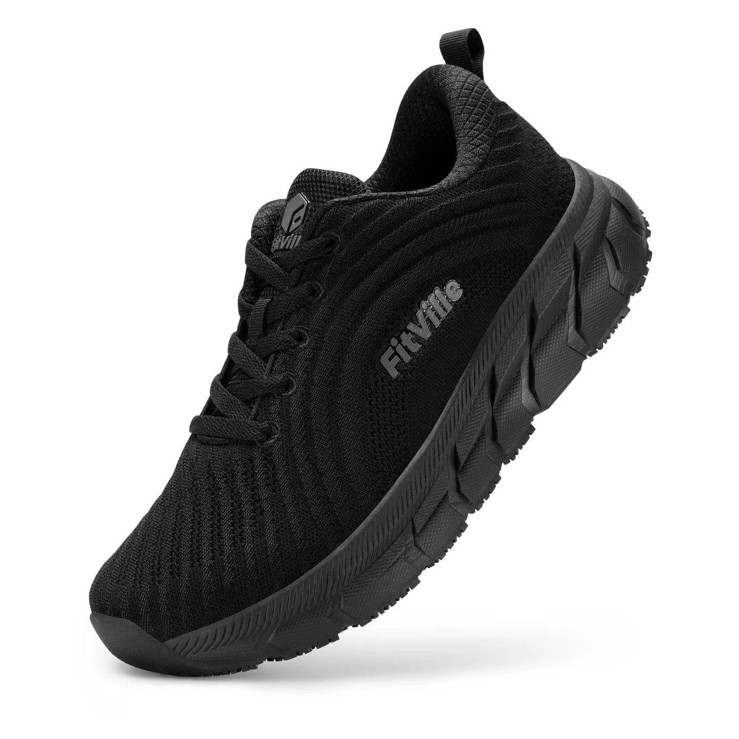 Fitville FlowCore Men Running Shoes V2 Cushioned Breathable Wide Fit