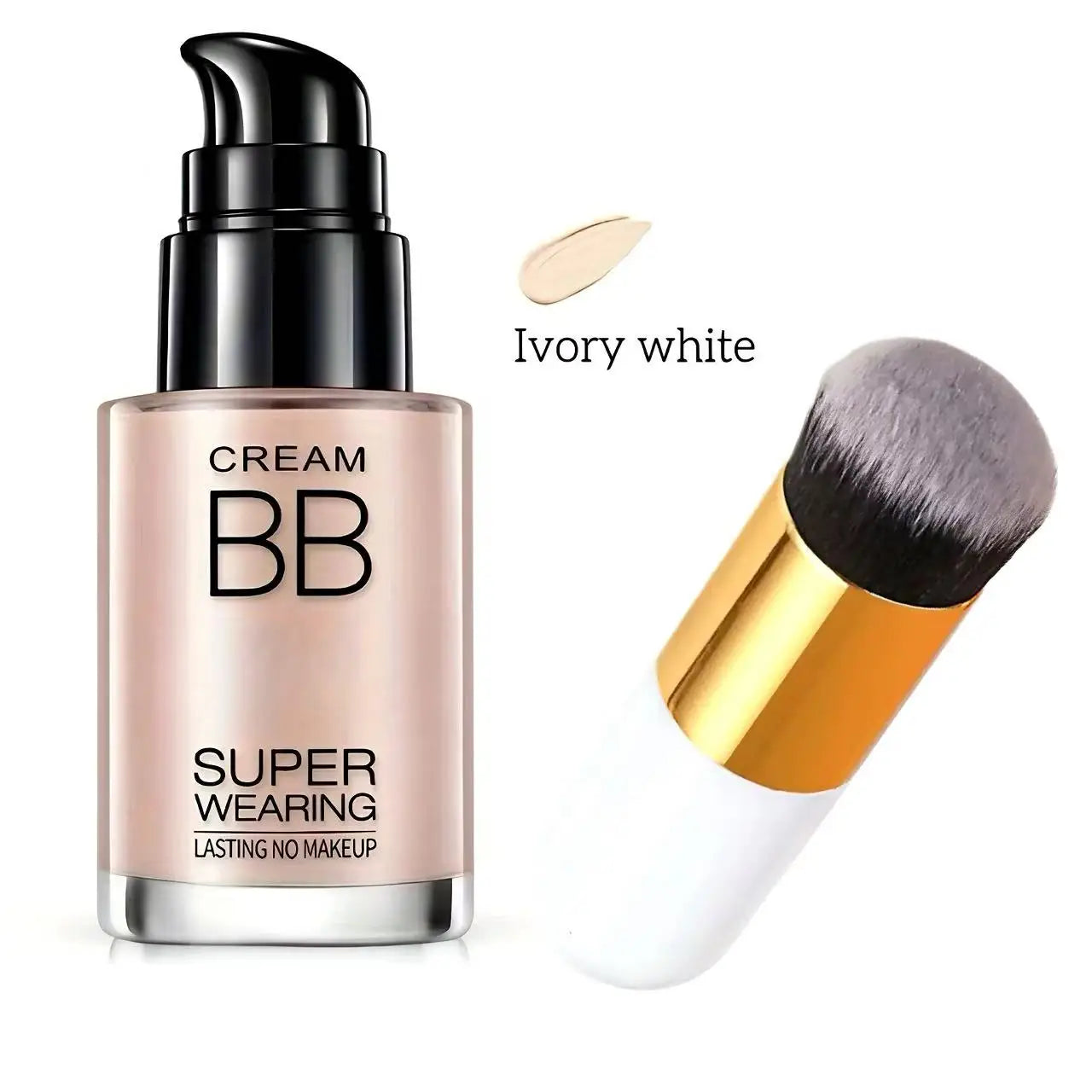 BB Cream Foundation Waterproof With Brush Long Lasting Moisturizing