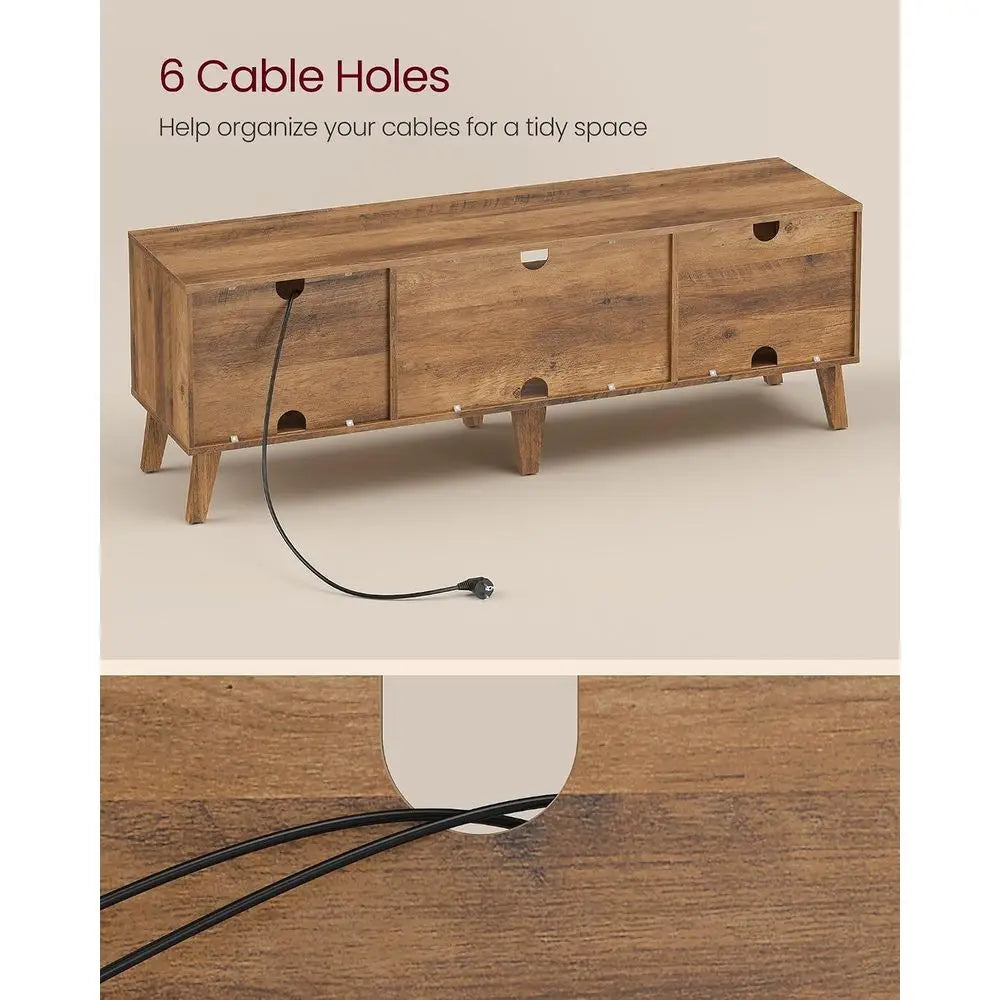 TV Stand or 65-Inch TVs, Entertainment Center with Adjustable Shel, 58-Inch Long Media ole Table, Transitional Style, or Living