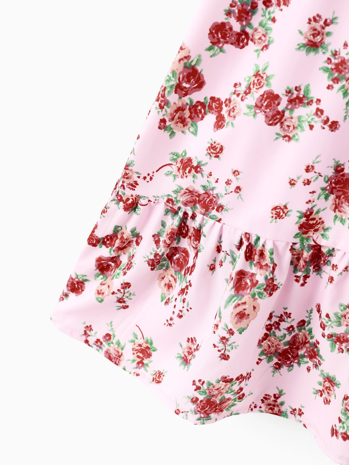 PATPAT Family Matching Floral Square Neck Dress For Mother Daughter