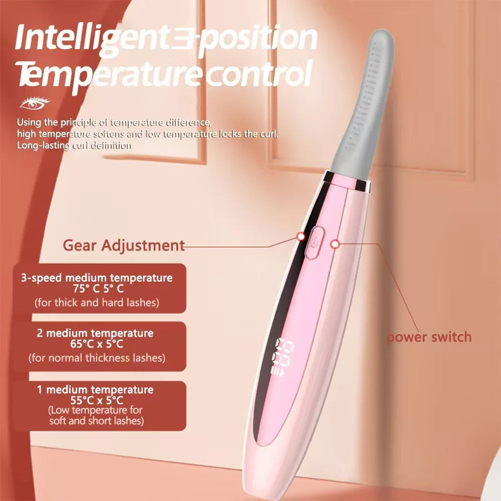Electric Heated Lash Curler USB Rechargeable Eyelash Kit Portable