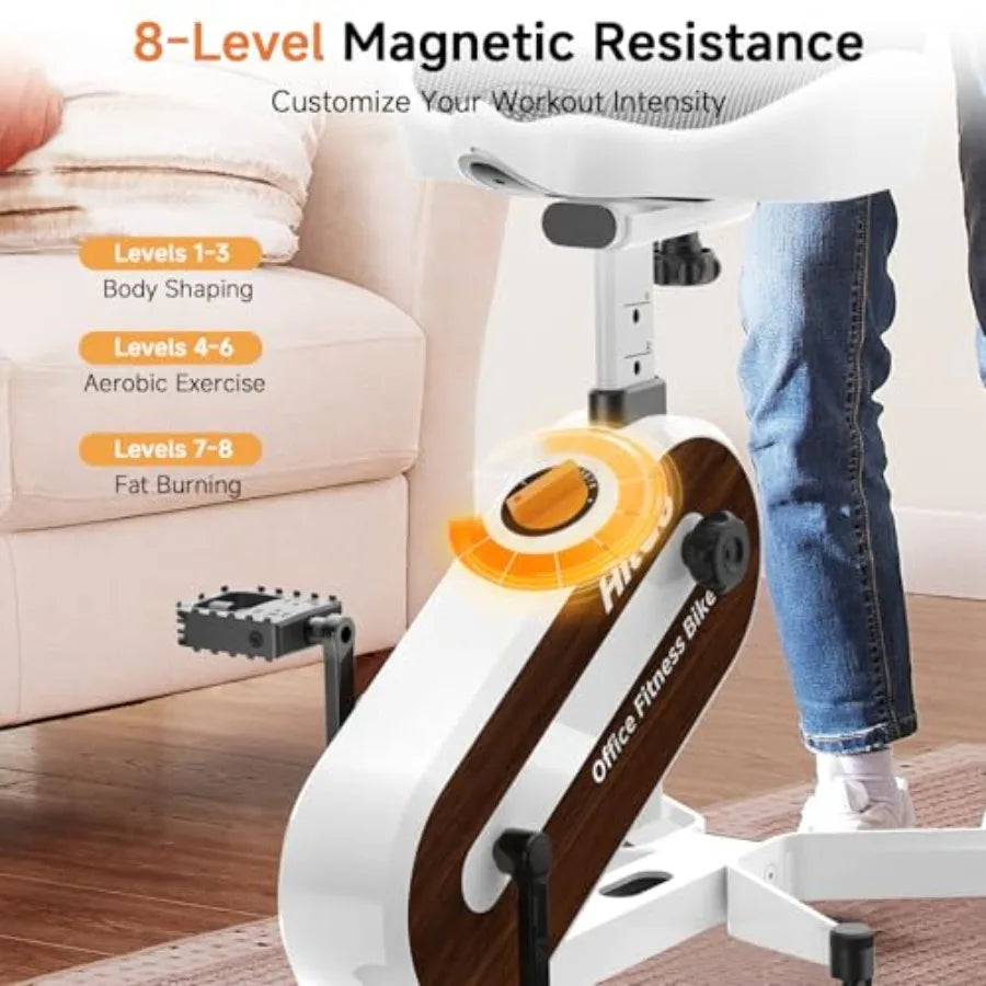 XMSJ Under Desk Exercise Bike Chair With Adjustable Seat