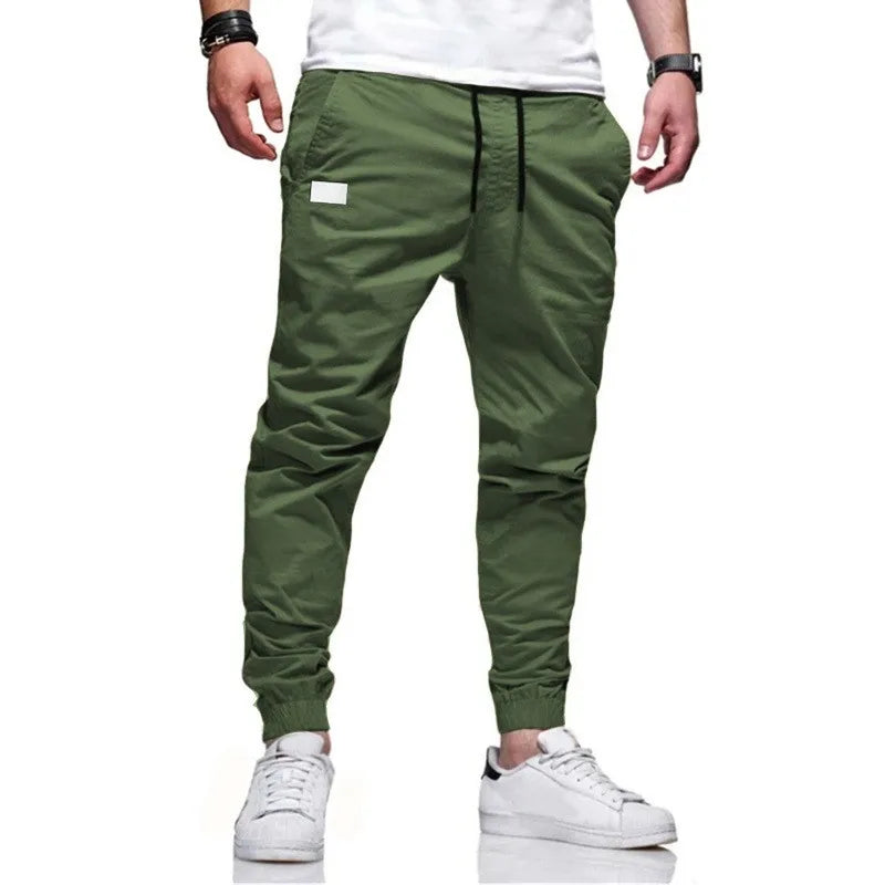 Men's Slim Jogger Pants With Cargo Pockets Casual Sportswear