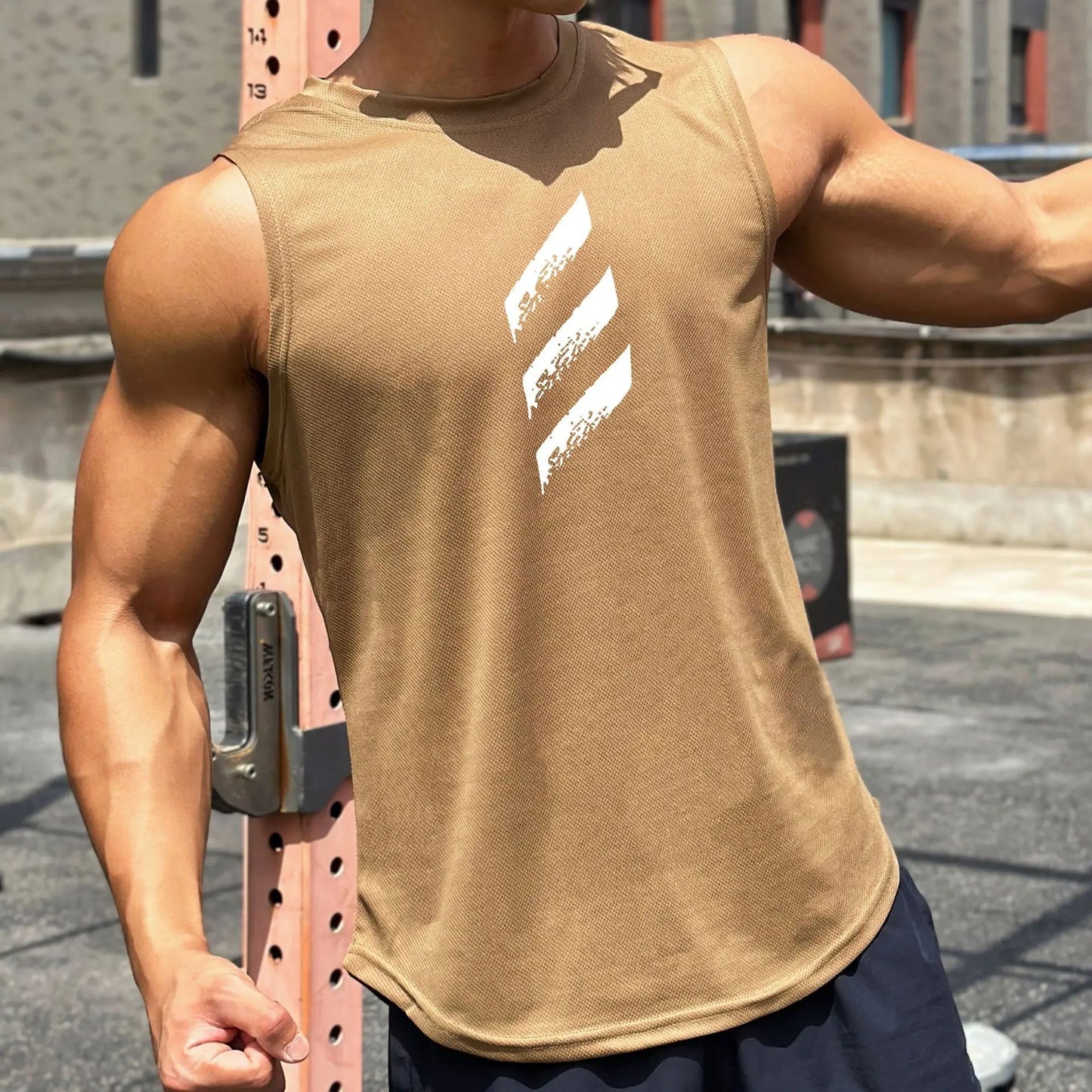 Men's Summer Mesh Sleeveless Athletic Tank Top Vest