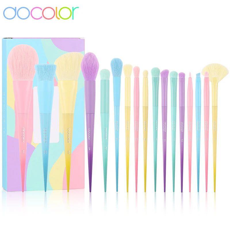 Docolor Professional Makeup Brush Set For Face And Eyes