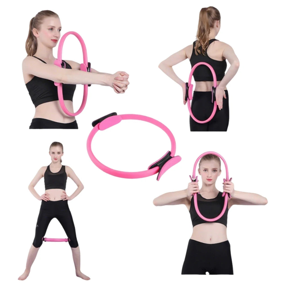 Alloet Yoga Fitness Ring Pilates Flexible Resistance Circle Postpartum Training