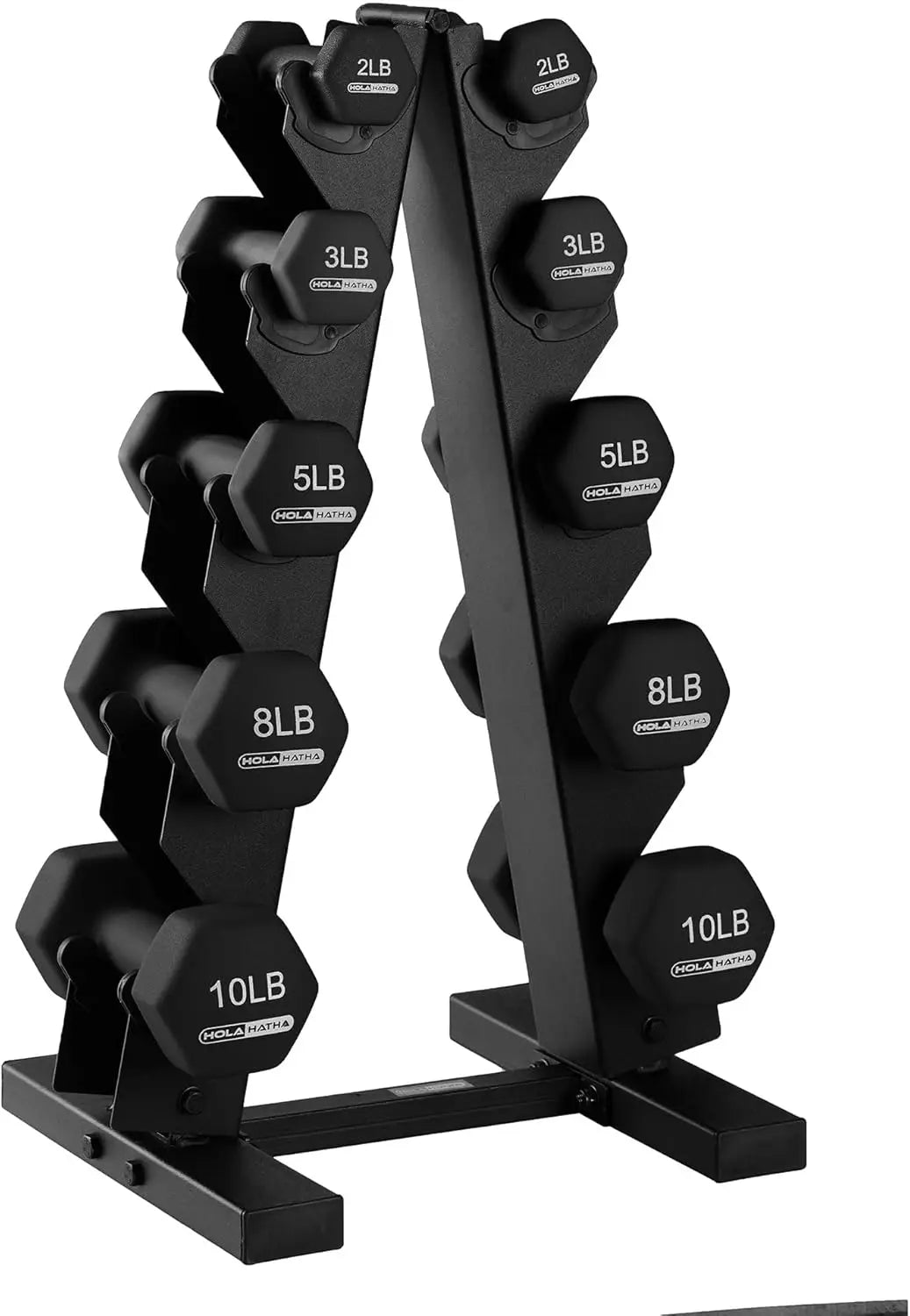 Neoprene Dumbbell Set With Rack For Home Workouts And Tone