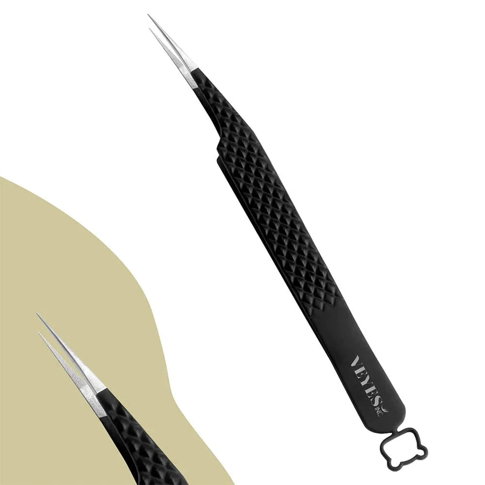 VEYES INCH Noir No 1 Fiber Lash Tweezers 90 Degree