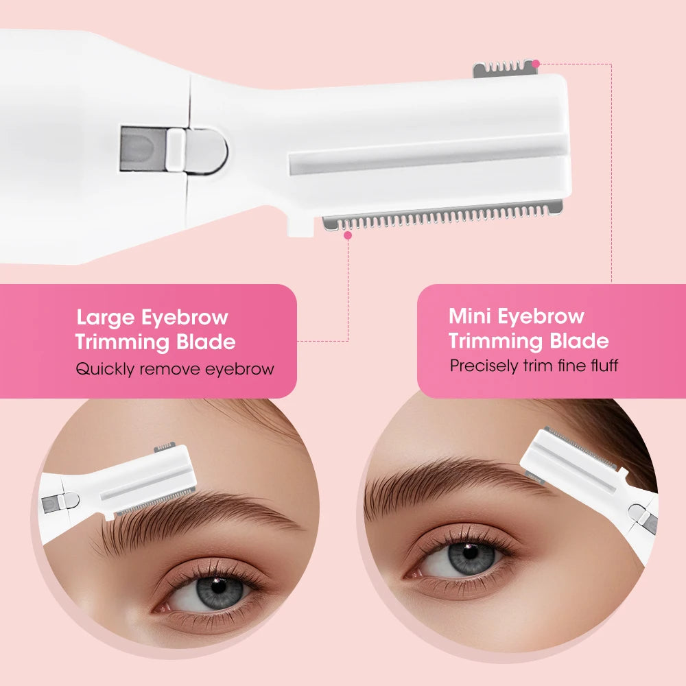 Ms.DearChoice Rechargeable Eyebrow Trimmer Dual Sided Shaver