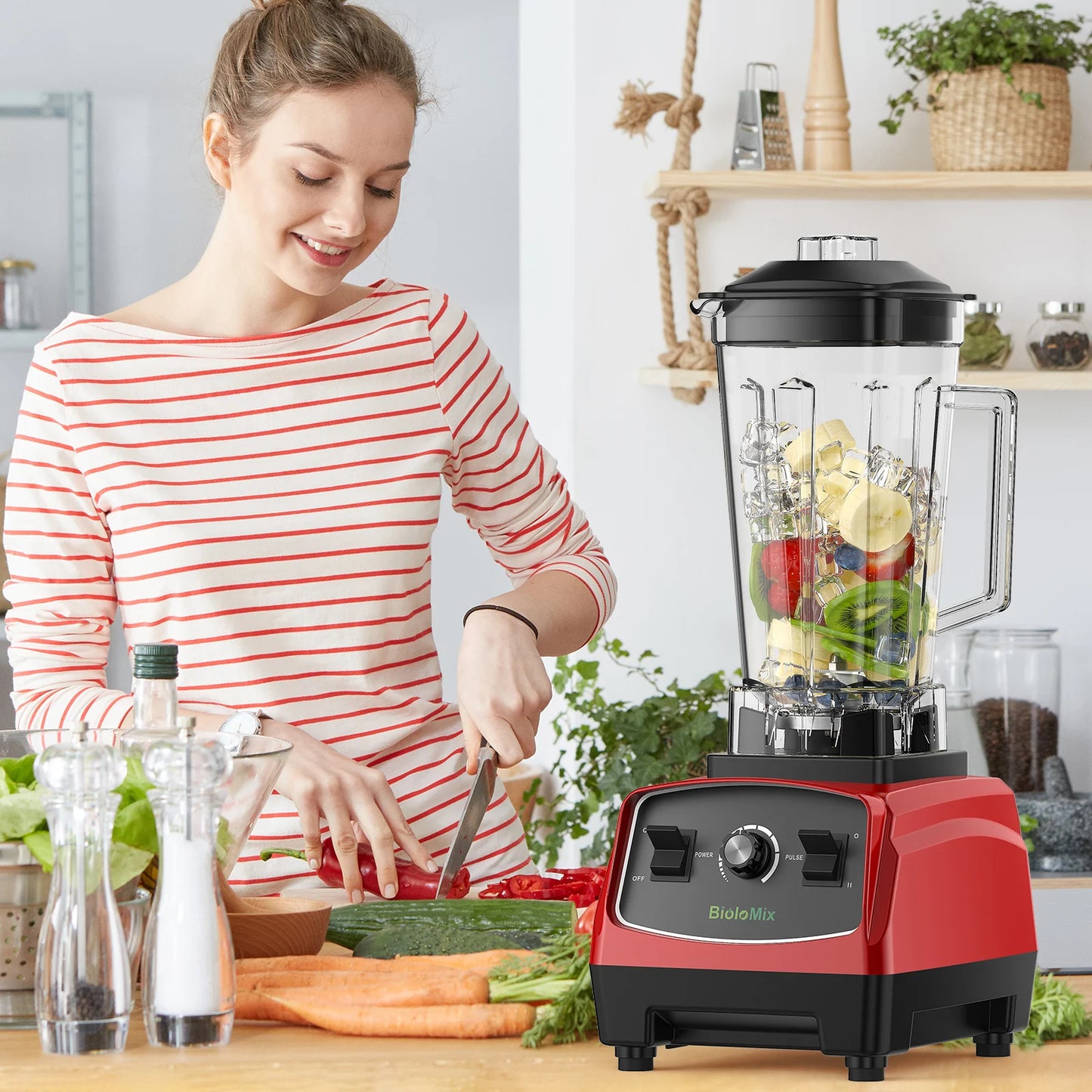 Biolomix 3HP 2200W Heavy Duty Blender Mixer Juicer Commercial Grade