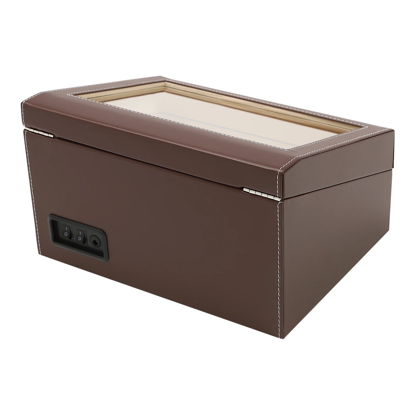 Automatic Watch Winder Box In PU Leather Jewelry Display Case