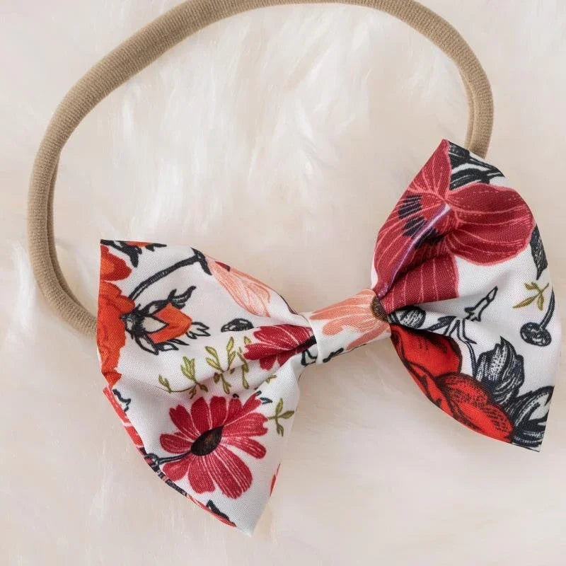 Floral Cotton Baby Girl Dress With Bowknot Jumpsuit Outfit