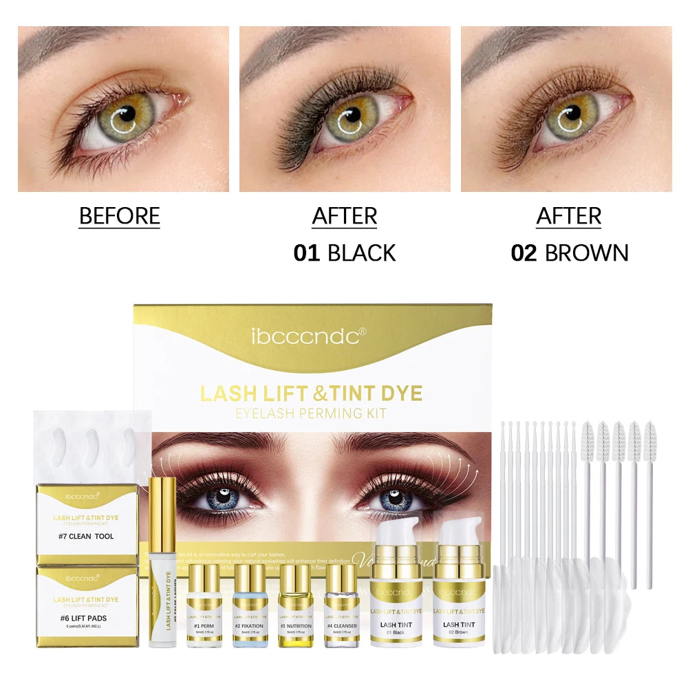 New Lash Lift and Tint Kit Professional Eyelash Lifting Tint Brow Lamination Dye Eye Makeup Tools DIY Curling Eyelash At Home